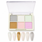 💅✨ Poudre pour ongles chromée unie 6 couleurs – Effet miroir métallique à appliquer par frottement