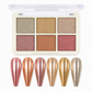 💅✨ Poudre pour ongles chromée unie 6 couleurs – Effet miroir métallique à appliquer par frottement