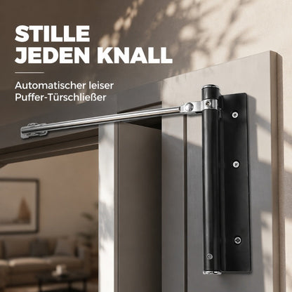 Ferme-porte automatique réglable en acier inoxydable avec amortissement silencieux