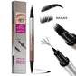 Stylo à sourcils liquide imperméable 2-en-1