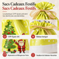 Lot de 10 sacs-cadeaux à bonbons de Noël avec cordon de serrage