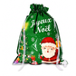 Lot de 10 sacs-cadeaux à bonbons de Noël avec cordon de serrage