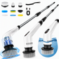 Brosse électrique multifonction à essorage avec poignée extensible