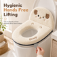Housse de siège de toilette lavable en peluche épaisse