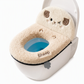 Housse de siège de toilette lavable en peluche épaisse
