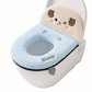Housse de siège de toilette lavable en peluche épaisse