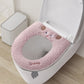 Housse de siège de toilette lavable en peluche épaisse