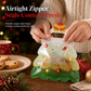 Sac cadeau transparent mignon en forme de sapin de Noël avec poignée