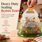 Sac cadeau transparent mignon en forme de sapin de Noël avec poignée