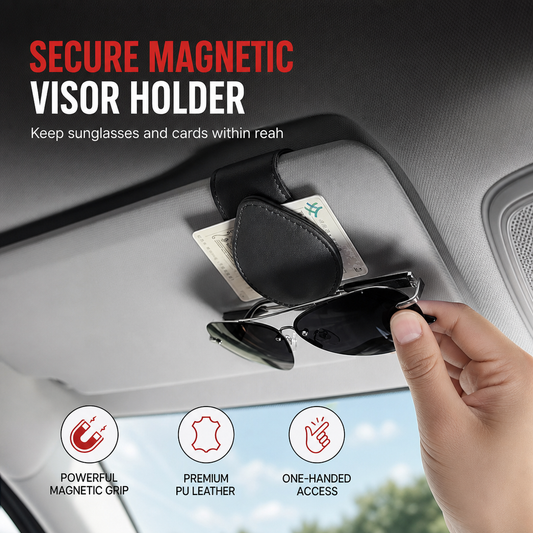 Porte-lunettes de soleil universel portable pour voiture et clip pour carte de ticket