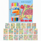 Ensemble de coloriage en braille pour la pleine conscience
