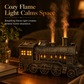 🚂 Diffuseur de train vintage – Anneaux de brume et lumière flamme chaleureuse