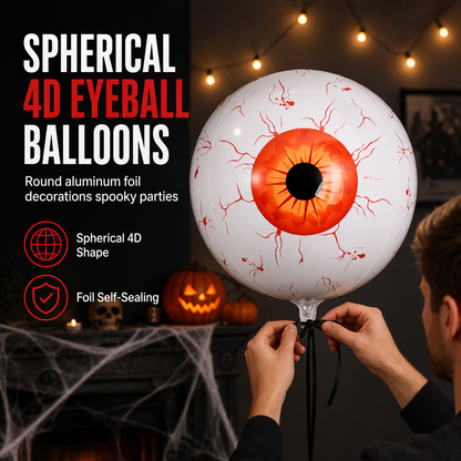 Ballons en forme d'œil 4D de 22 pouces pour décorations d'Halloween