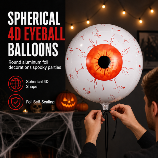 Ballons en forme d'œil 4D de 22 pouces pour décorations d'Halloween