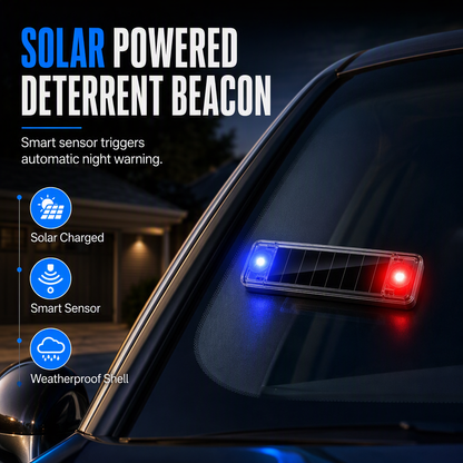 Voyant antivol de voiture simulé alimenté à l'énergie solaire