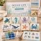 Kit d'art mosaïque océan en verre de mer à faire soi-même
