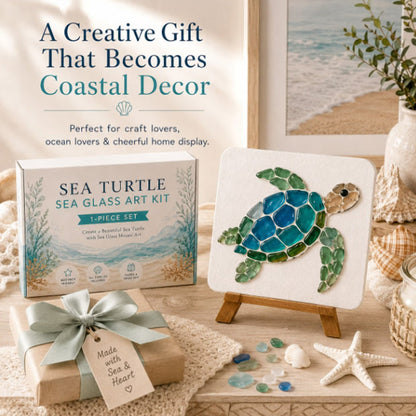 Kit d'art mosaïque océan en verre de mer à faire soi-même