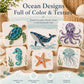 Kit d'art mosaïque océan en verre de mer à faire soi-même