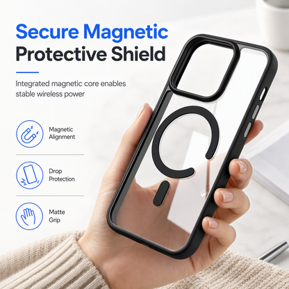 Étui de téléphone magnétique translucide