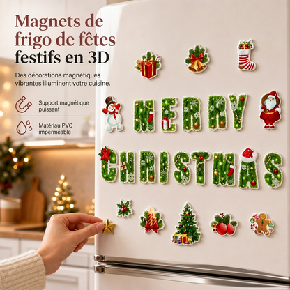 📢📢50% DE RÉDUCTION !! ⏰Aimants de réfrigérateur de dessin animé de Noël
