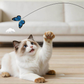 Jouet pour chat à ventouse électrique avec papillon rotatif