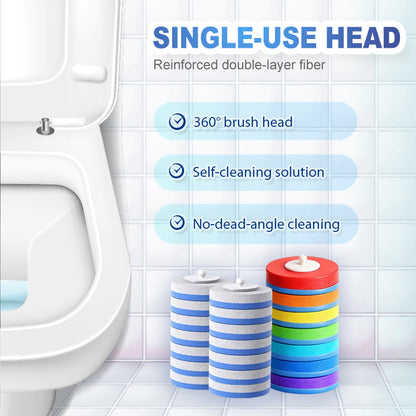 Système de brosse de toilette jetable avec support