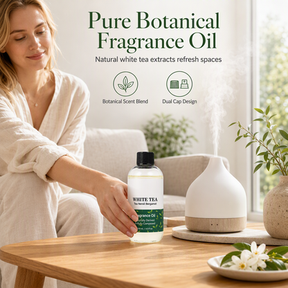 🍊 Huile parfumée Thé blanc, fleur d'oranger et bergamote – Parfum d'intérieur longue durée