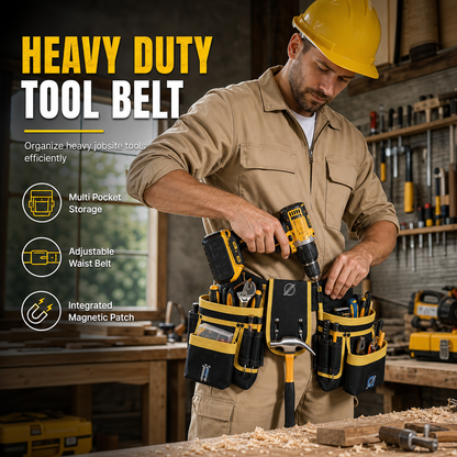 🛠️ PROMO FLASH : 50% DE RÉDUCTION ! Ceinture Porte-Outils Multi-Poches Réglable – Tissu Oxford Ultra-Résistant, Zone Magnétique & Boucle Rapide for une Organisation Optimale sur Tous les Chantiers ✨