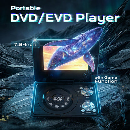 🎬 PROMO FLASH : 50% DE RÉDUCTION ! Lecteur DVD & EVD Portable 7,8 Pouces, Écran Pivotant à 180°, Batterie Rechargeable, Port USB, Sortie TV AV & Jeux Rétro for un Cinéma et Gaming Portables Partout ✨