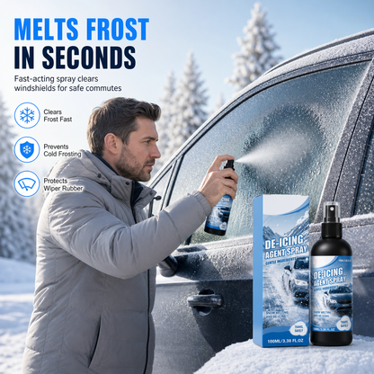 Spray dégivrant et déneigeant pour pare-brise et vitres de voiture en hiver, 100 ml