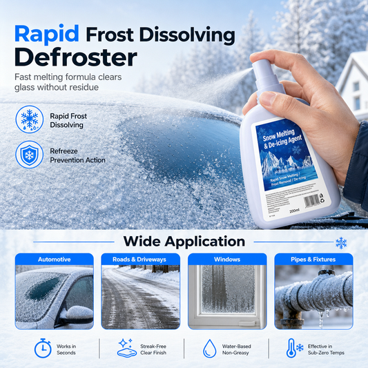 Agent de dégivrage et de fonte de neige multi-usages pour un dégivrage rapide et une protection anti-regel. Sans danger pour les pièces.