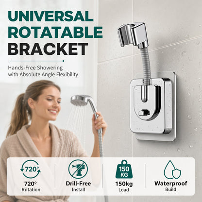Support universel réglable pour pommeau de douche sans perçage
