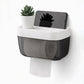 Porte-papier toilette mural sans perçage avec distributeur de mouchoirs et étagère de rangement