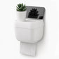 Porte-papier toilette mural sans perçage avec distributeur de mouchoirs et étagère de rangement