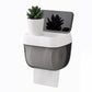 Porte-papier toilette mural sans perçage avec distributeur de mouchoirs et étagère de rangement