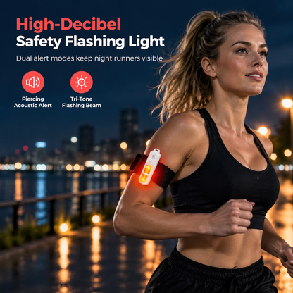 Brassard de sécurité LED avec lumière d'avertissement pour la course et le cyclisme nocturnes