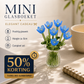 ⏳ VENTE FLASH ! ✨ Mini bouquet en verre | Cadeau élégant 🎀 | Hauteur env. 6 cm | MOITIÉ PRIX 🎉