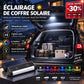 🔆 Éclairage LED solaire de coffre pour voiture – Capteur automatique, sans fil, 6 couleurs, pour SUV et véhicules
