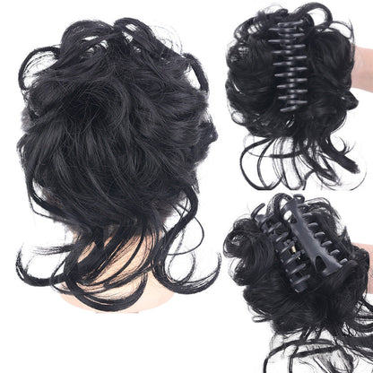 Morceau de cheveux chignon désordonné, postiche queue de cheval chignon bouclé ondulé pour un usage quotidien