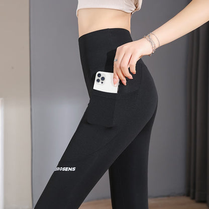 Pantalon de yoga taille haute avec poche et bas de levage du ventre