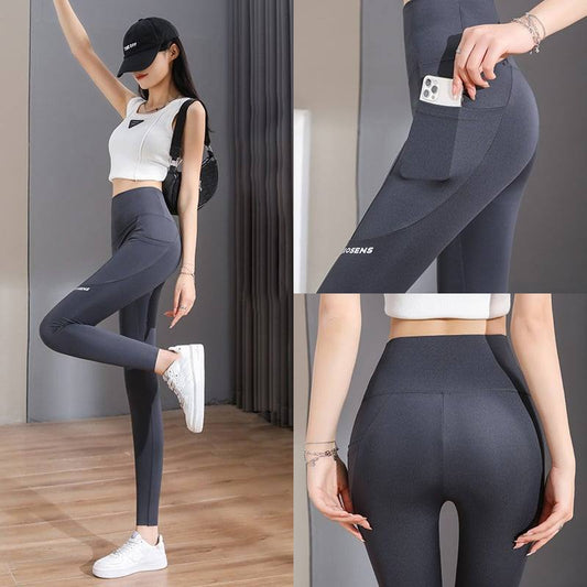 Pantalon de yoga taille haute avec poche et bas de levage du ventre