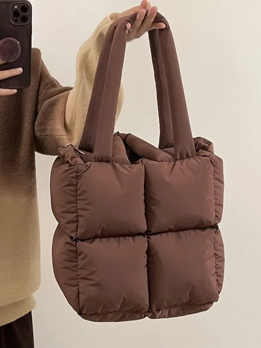 【Remise 50%】Sac fourre-tout à oreiller doux matelassé gonflé de grande capacité