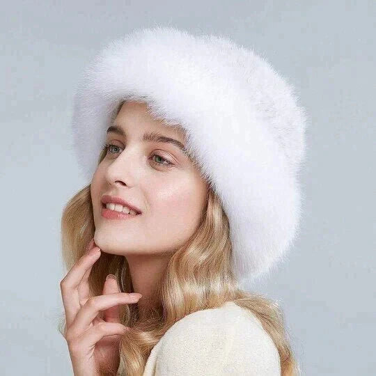 Bonnet d'hiver en fourrure pour femme-6