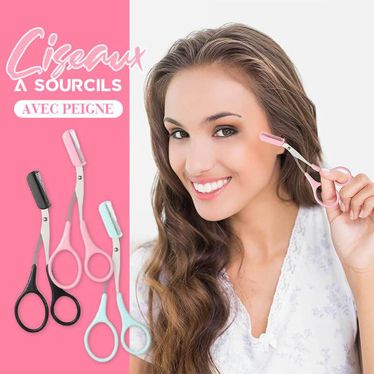 Ciseaux à sourcils avec peigne